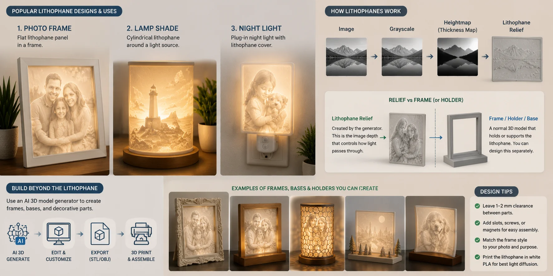 lithophane generator ai framing lamps and other ways to mount a lithophane