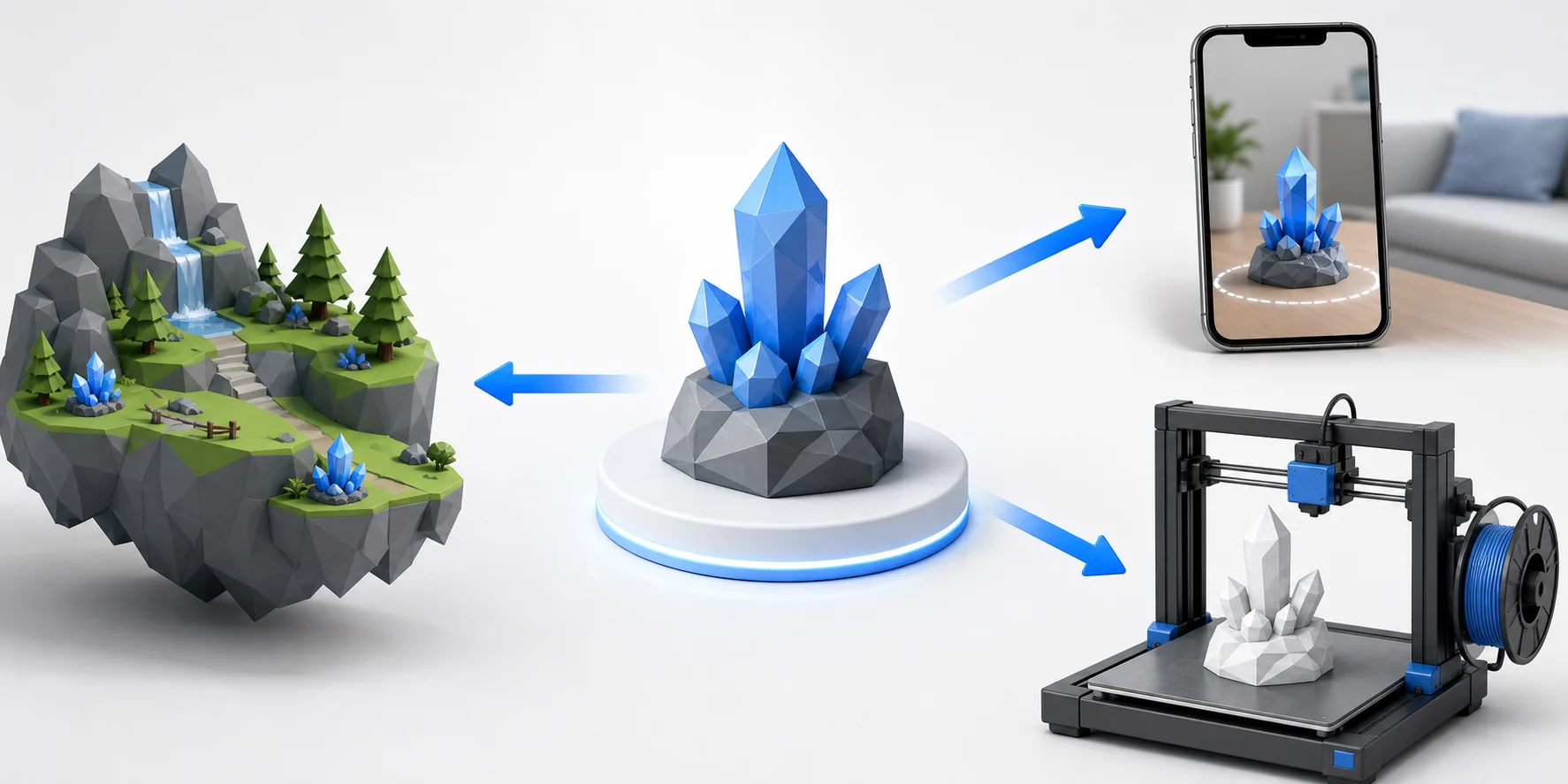 low poly asset generator exporting low poly assets to unity unreal or a 3d printer