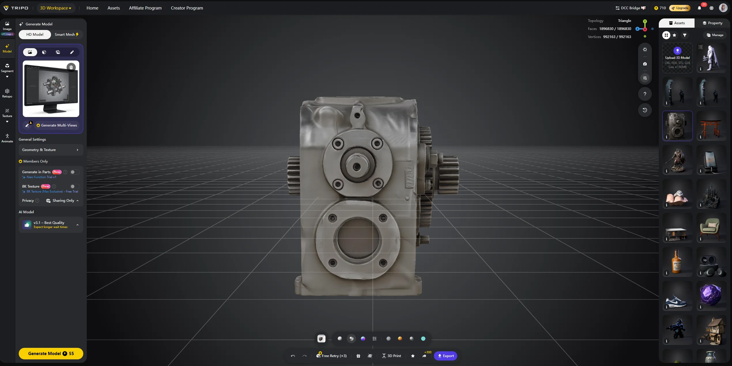 low poly asset generator what face count should a low poly asset have 2