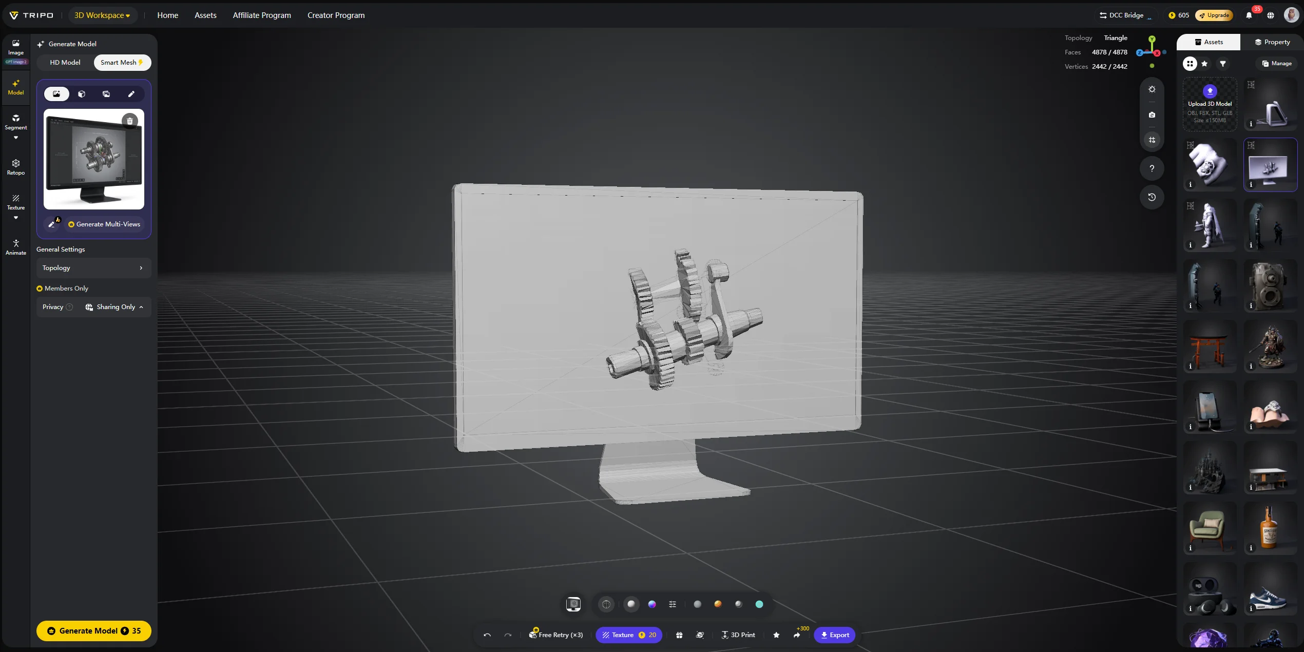 low poly asset generator what face count should a low poly asset have 3