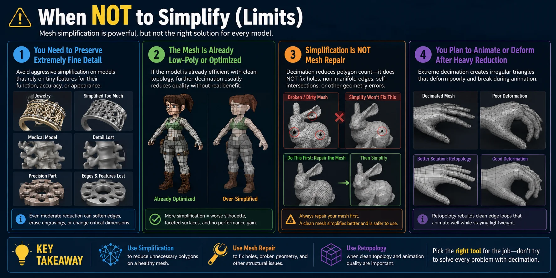 when not to simplify a mesh