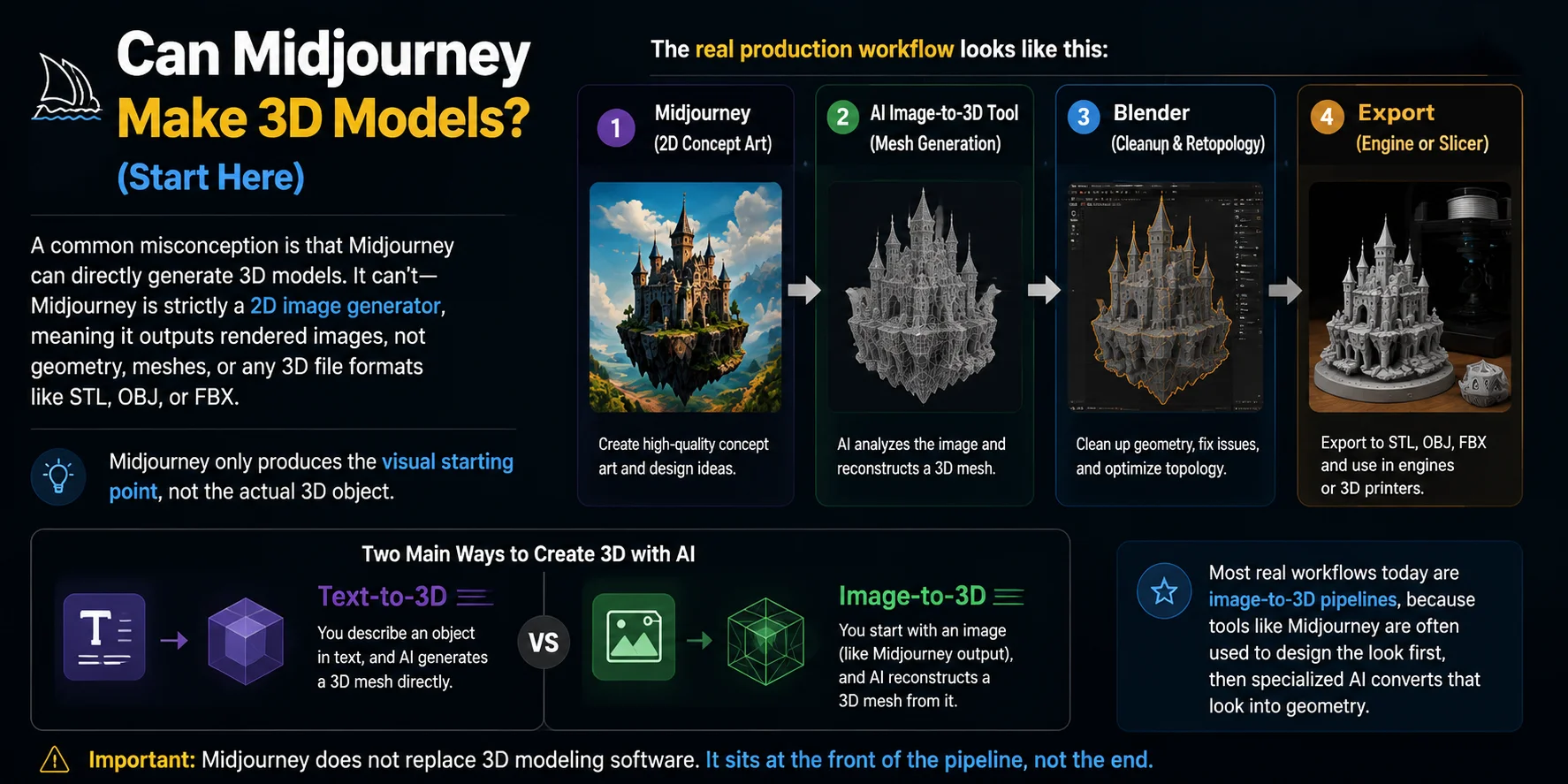 midjourney to 3d model production pipeline