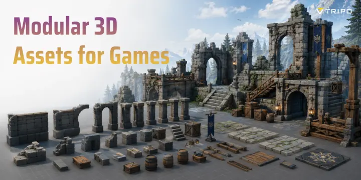 modular 3d game assets cover