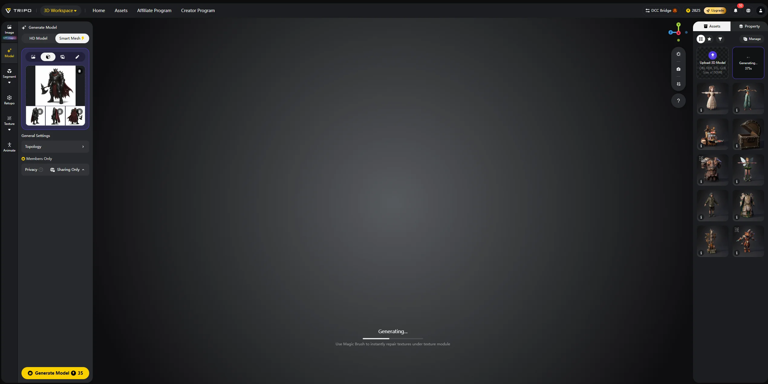 multi view to 3d step 3 upload 2 4 reference images