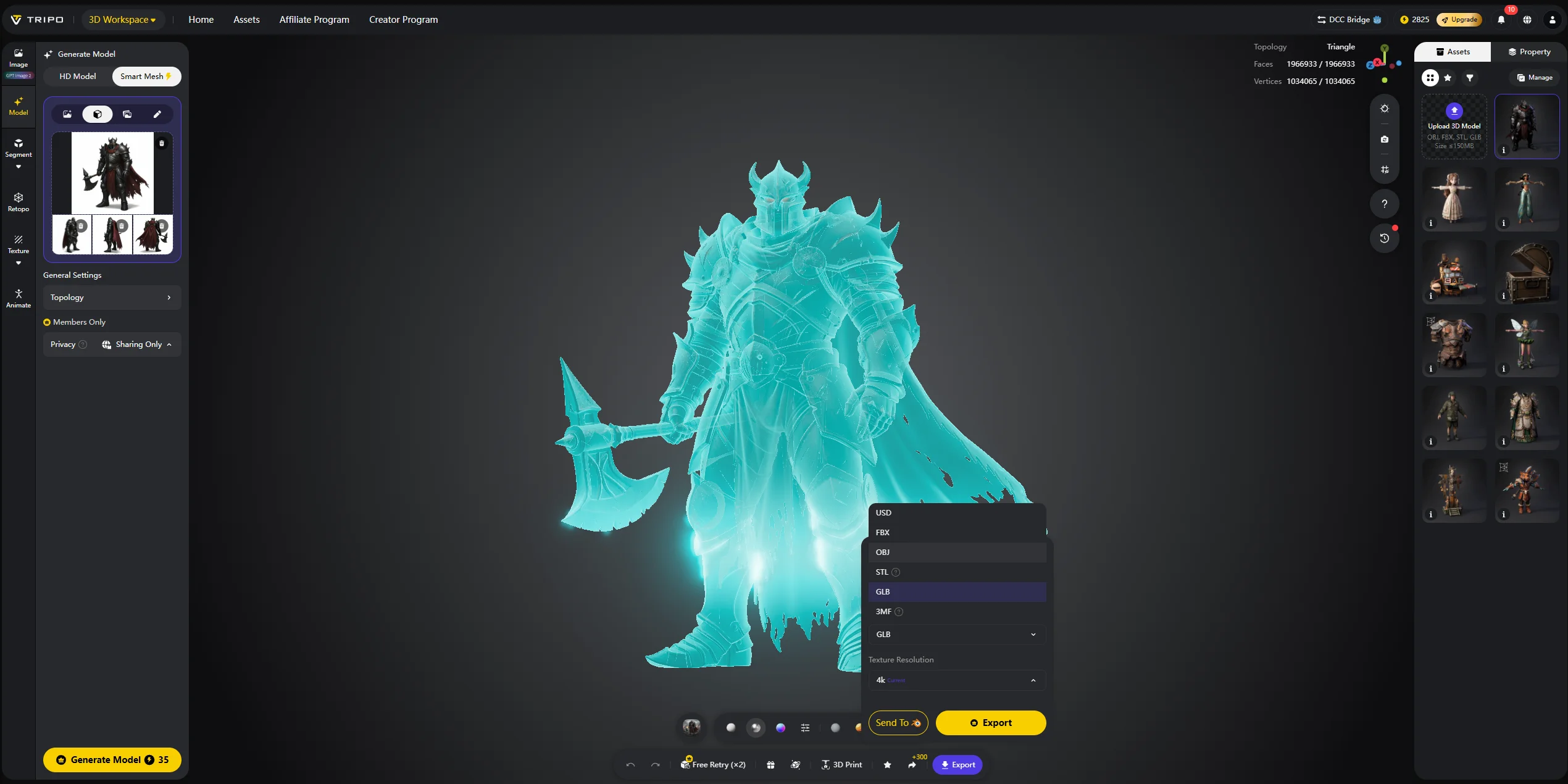 multi view to 3d step 6 export the model