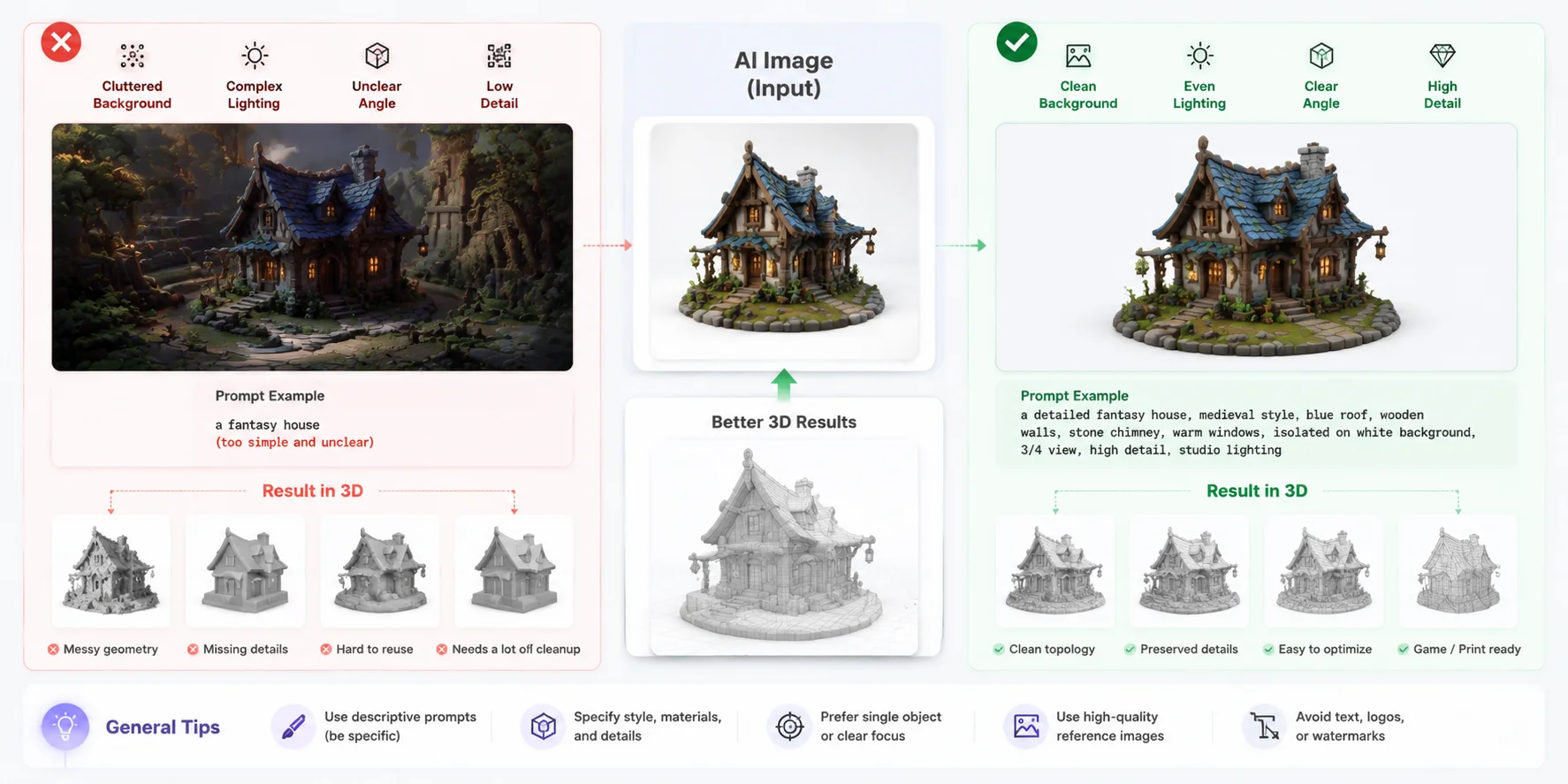 image quality comparison for ai 3d generation