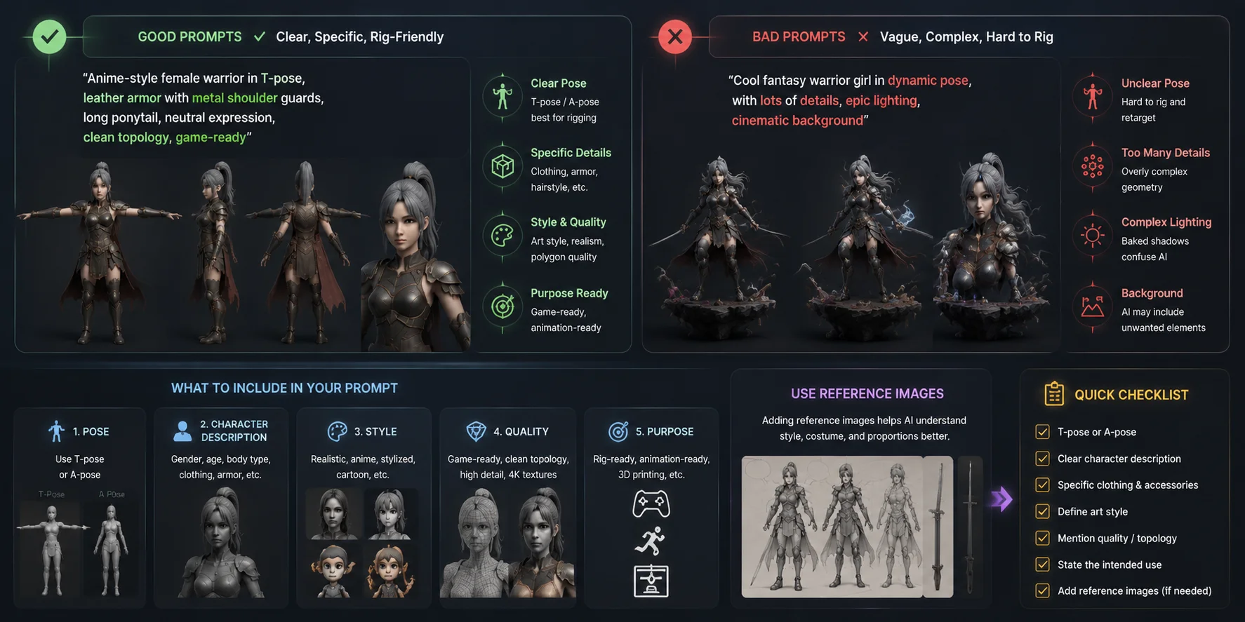 poseable 3d character tips for getting better poseable characters from ai