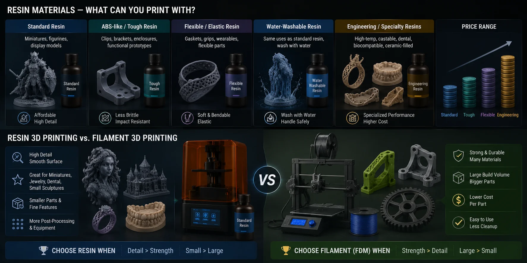 resin 3d printing resin materials what can you print with