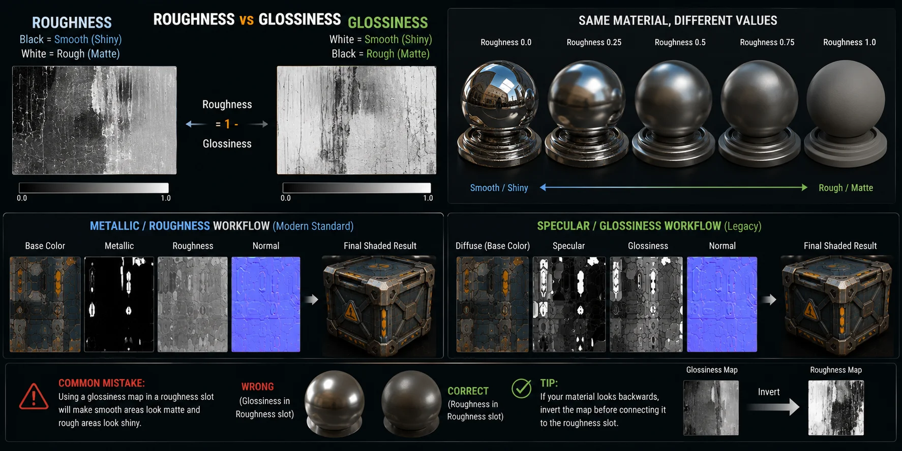 roughness map roughness map vs glossiness map