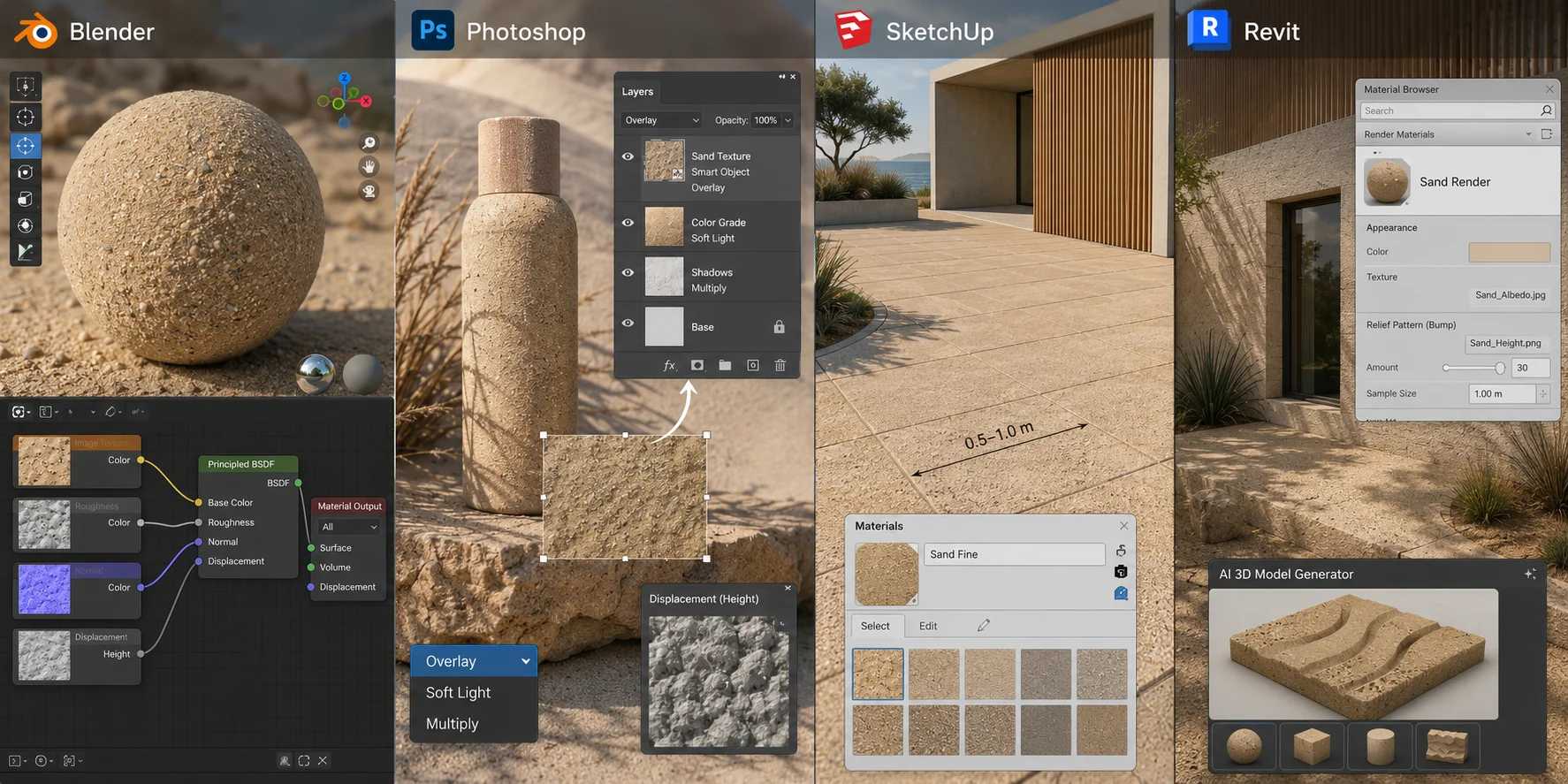 sand texture how to apply sand textures in blender photoshop and sketchup
