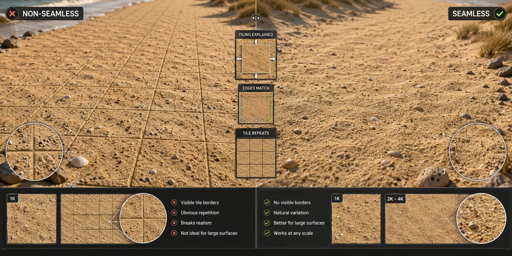 sand texture seamless sand textures why tiling matters