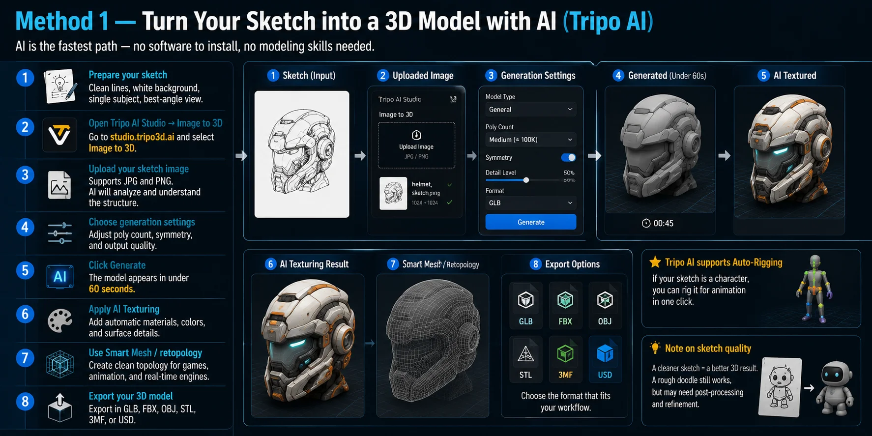 ai sketch to 3d model workflow