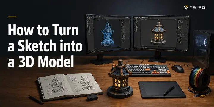 sketch to 3d model four methods
