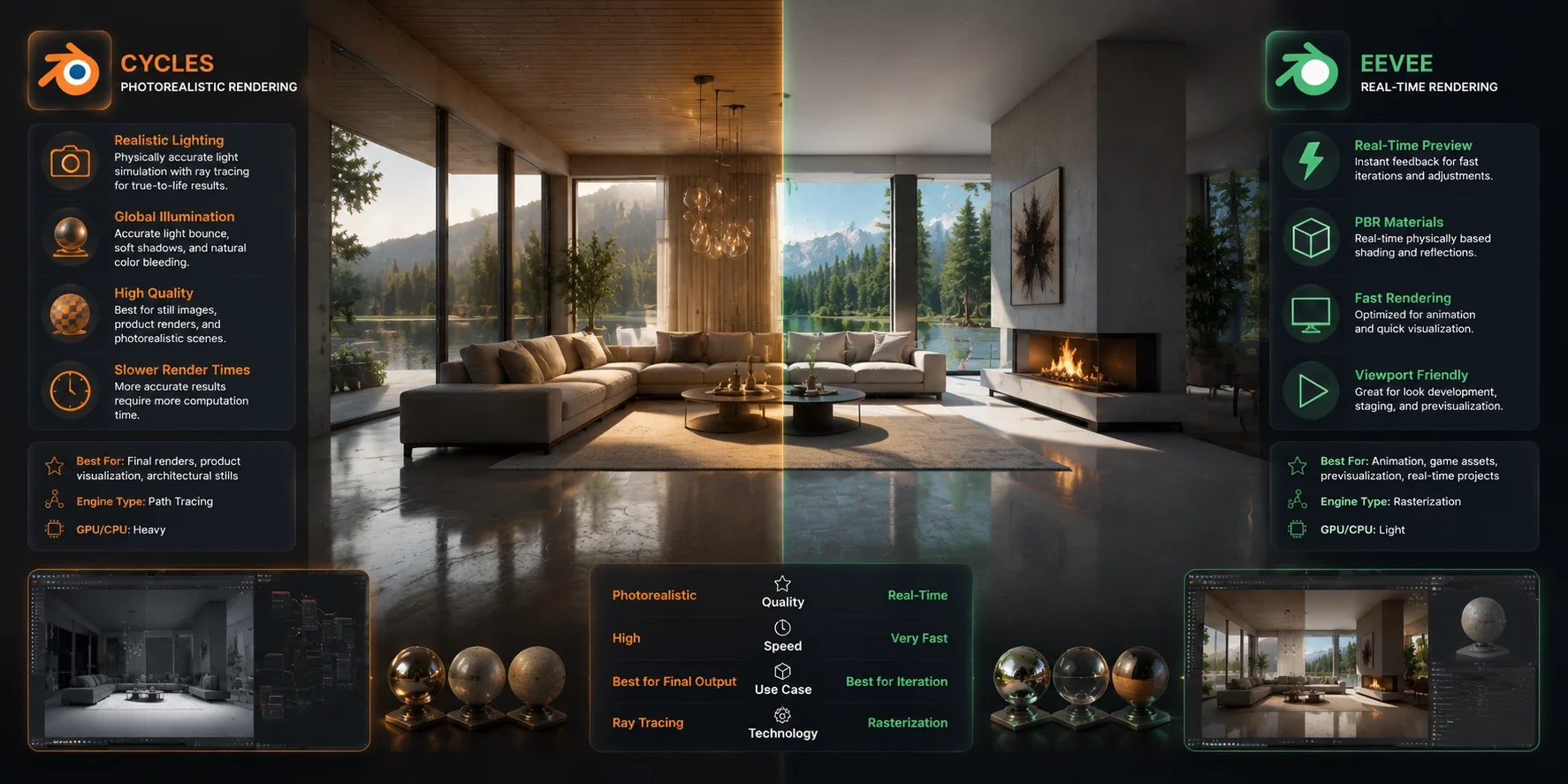 sketchup vs blender rendering and visualization quality