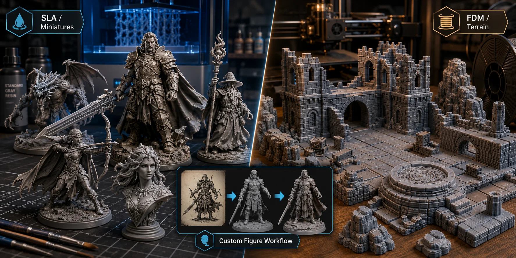 sla vs fdm sla vs fdm for miniatures and figures