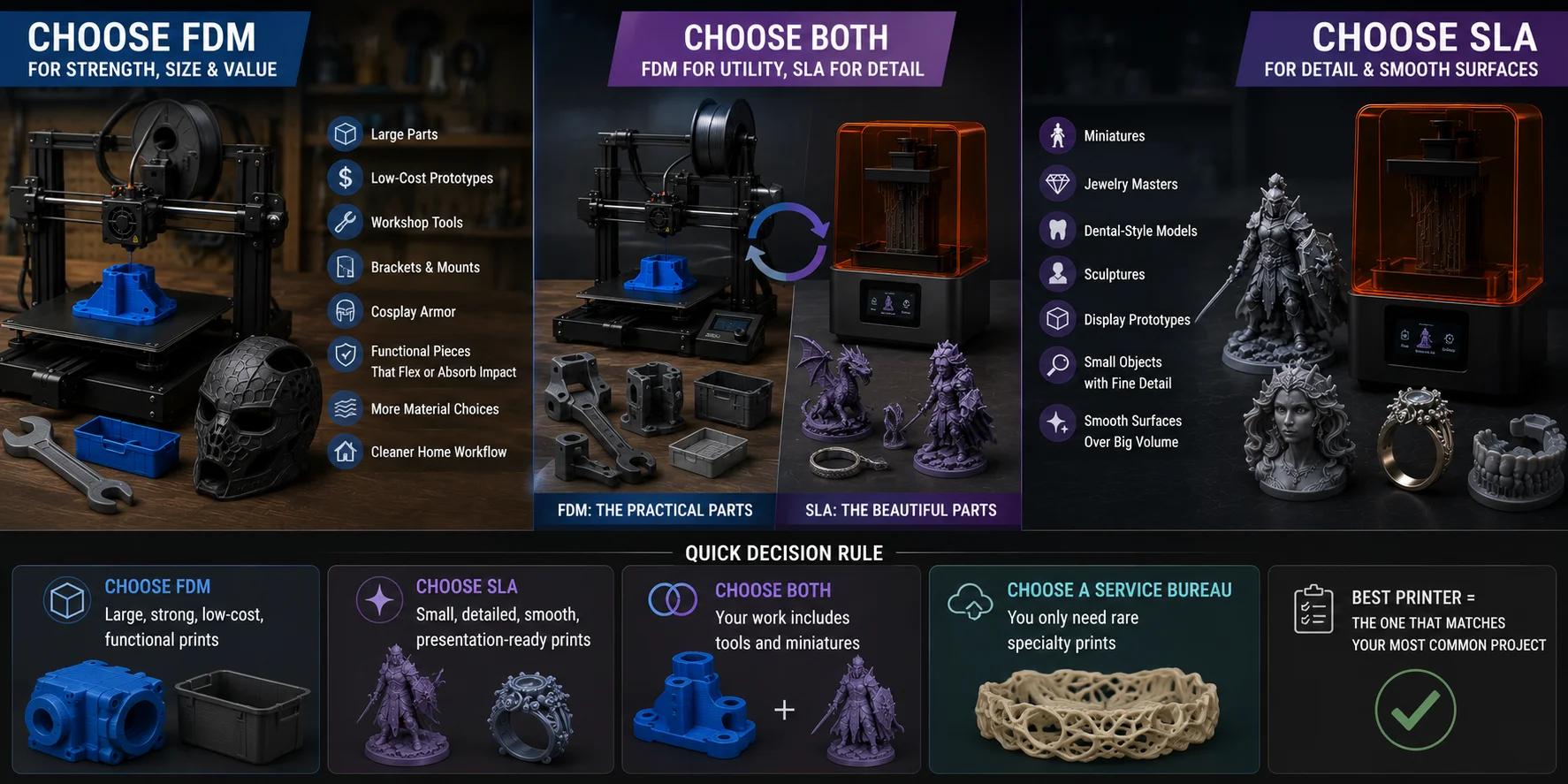 sla vs fdm when to choose fdm and when to choose sla