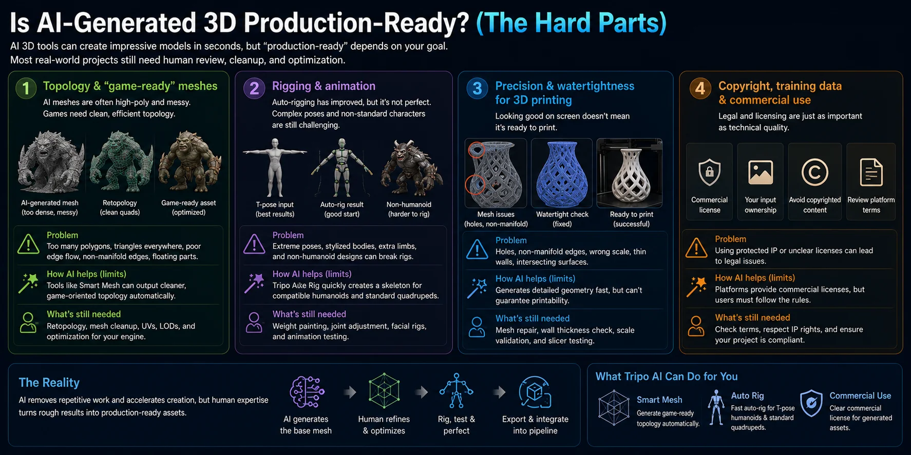ai generated 3d production readiness challenges