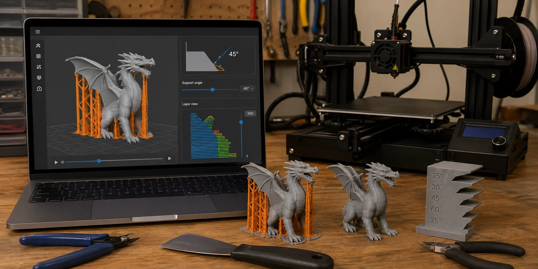 3d slicer support angle preview posts