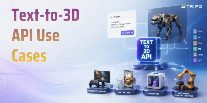 text to 3d api use cases for games apps and platforms