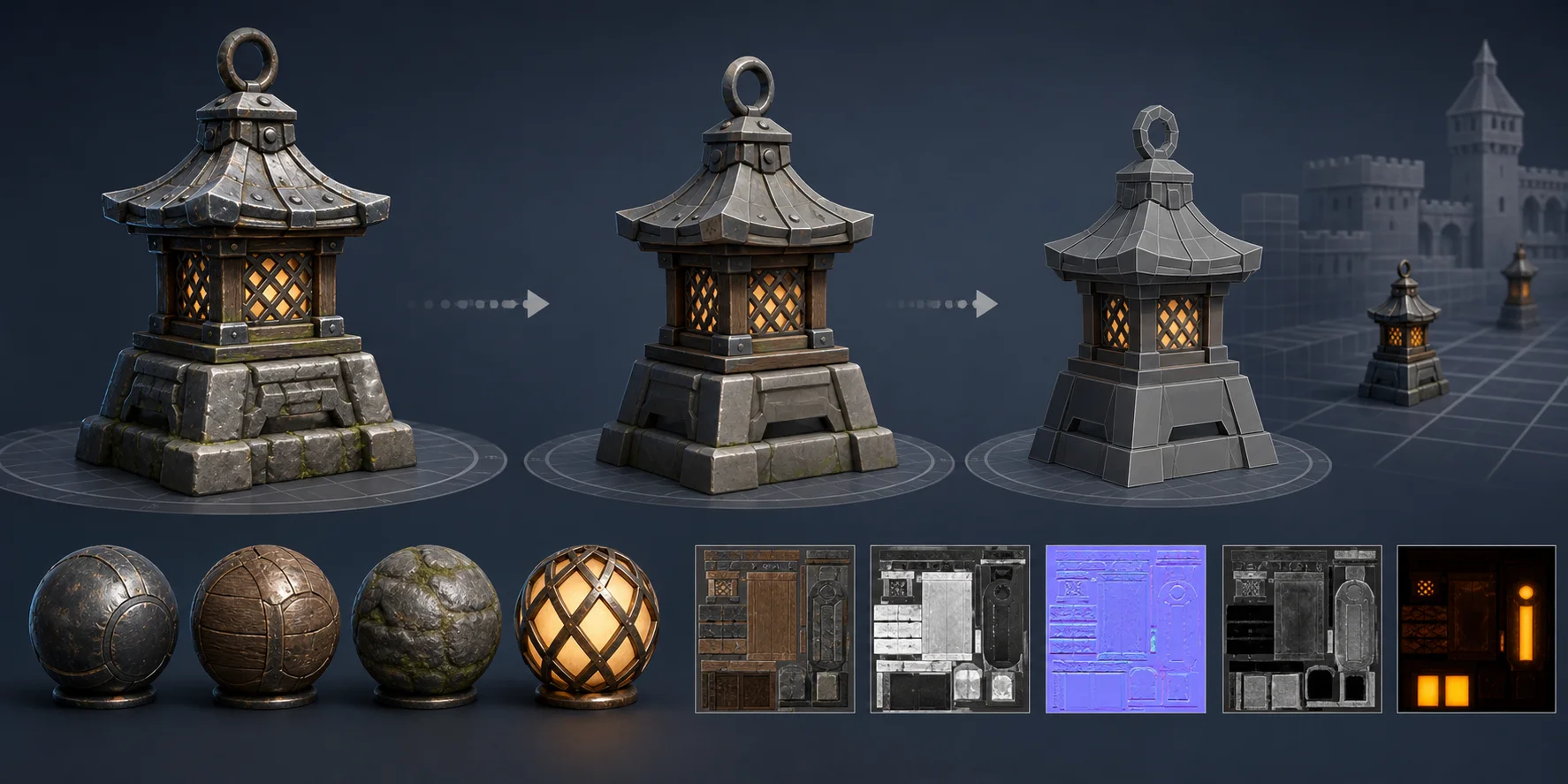 unreal asset generator poly counts lods and materials