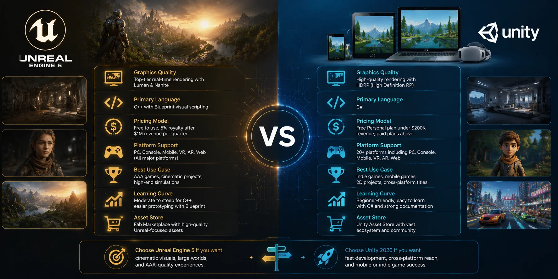 unreal vs unity unreal vs unity key differences at a glance