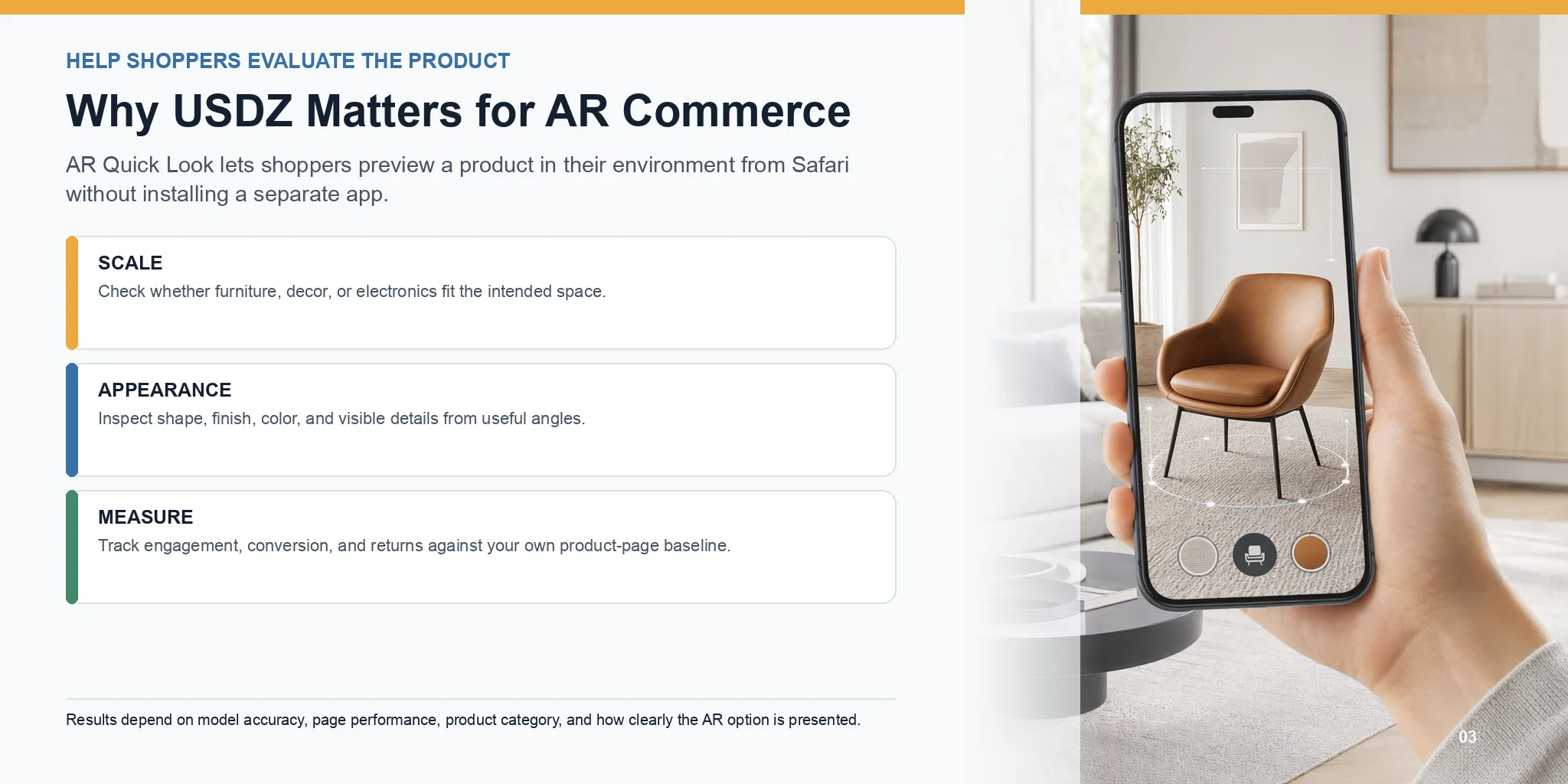 ar commerce product preview on iphone