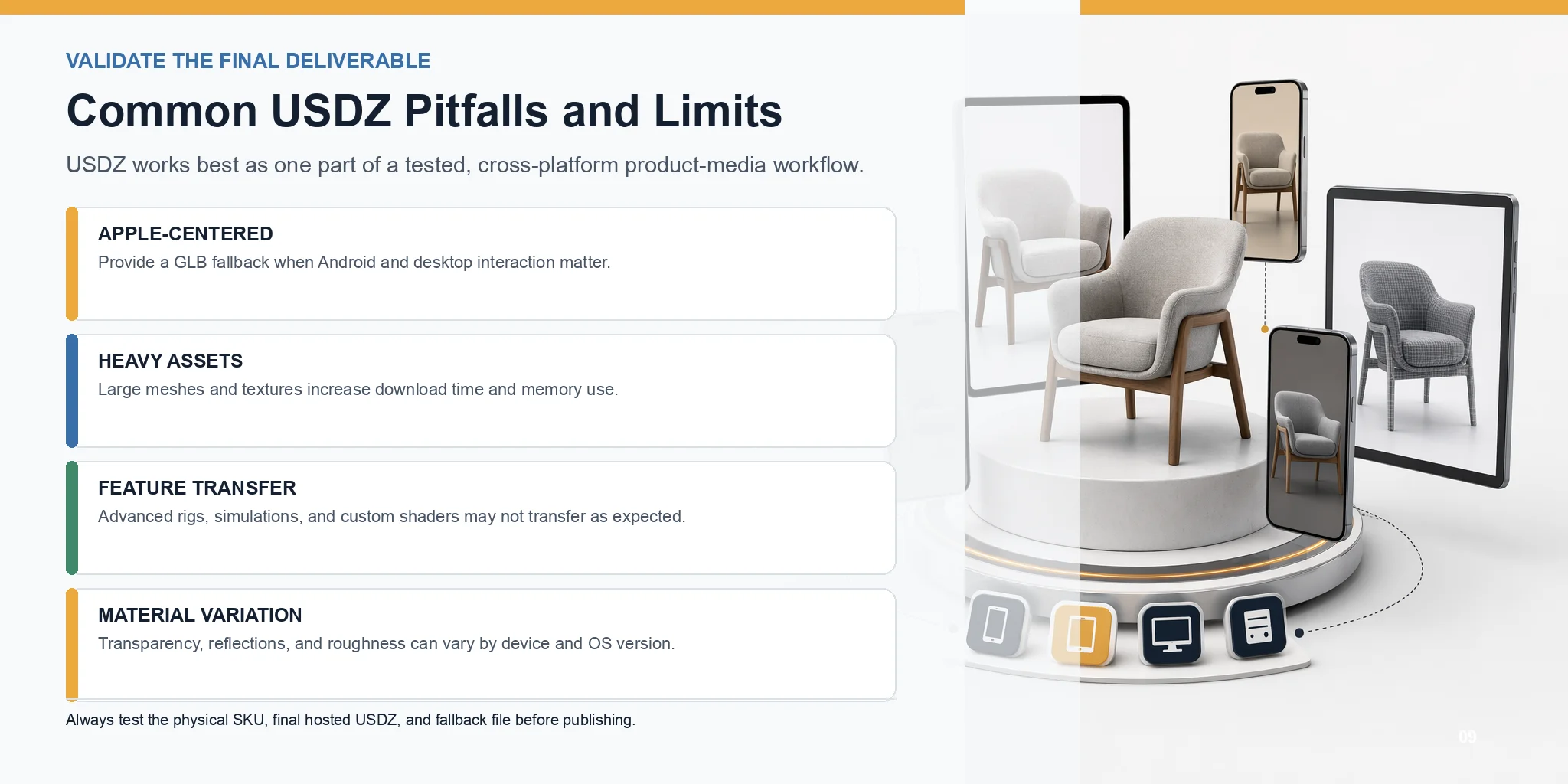 usdz product model pitfalls and limits