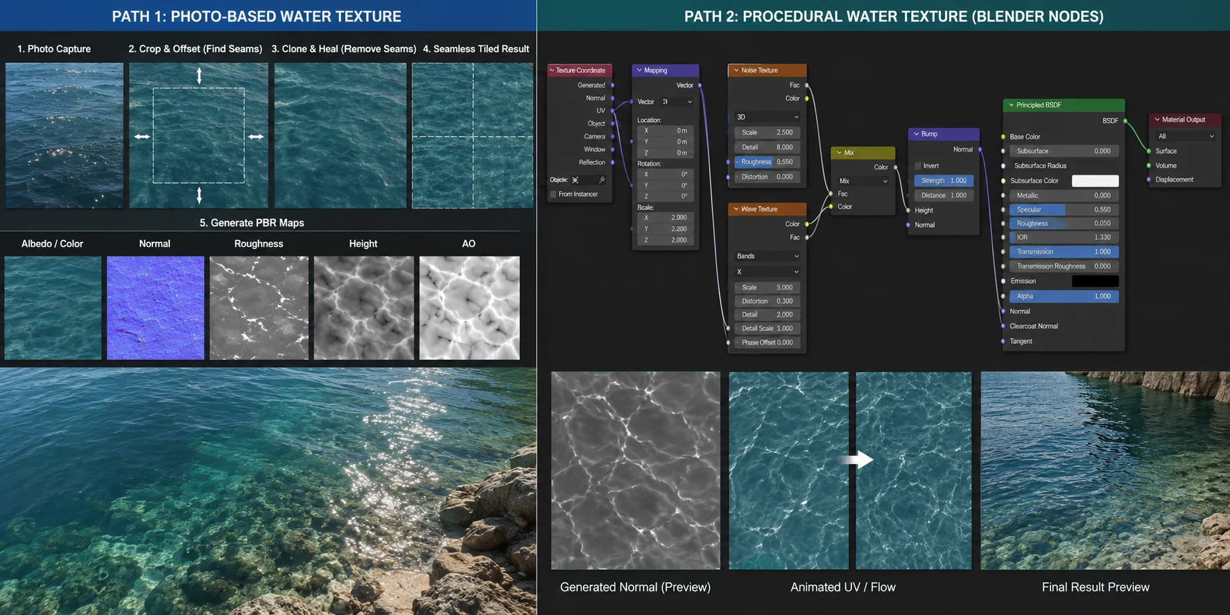 water texture how to make a water texture