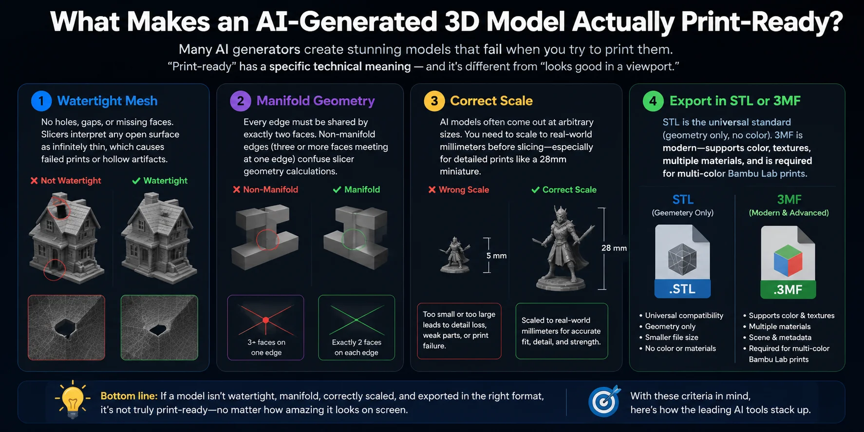 what ai is better for 3d model for printing what makes an ai generated 3d model actually print ready