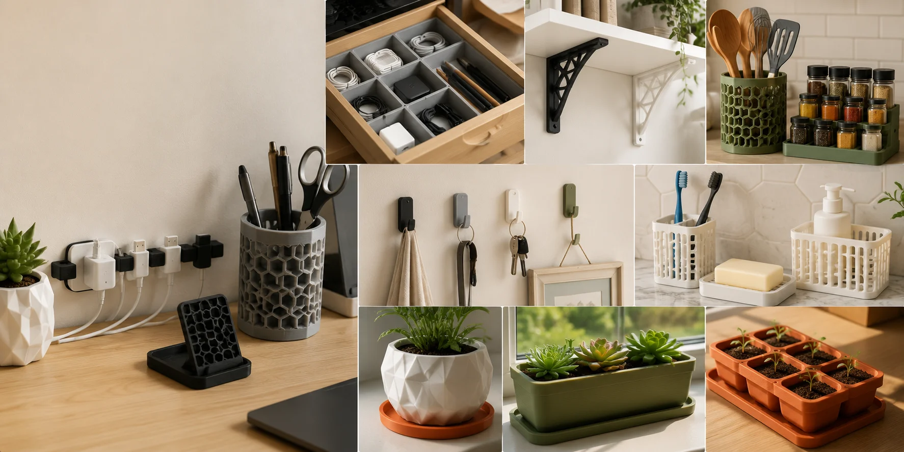 what can you make with a 3d printer household and home organization items