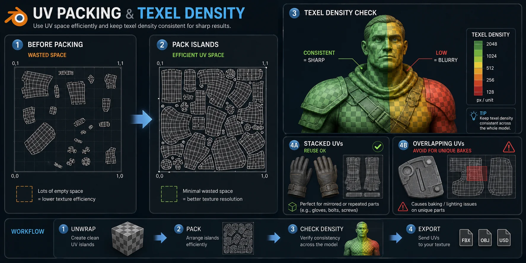 what is uv unwrapping uv packing and texel density