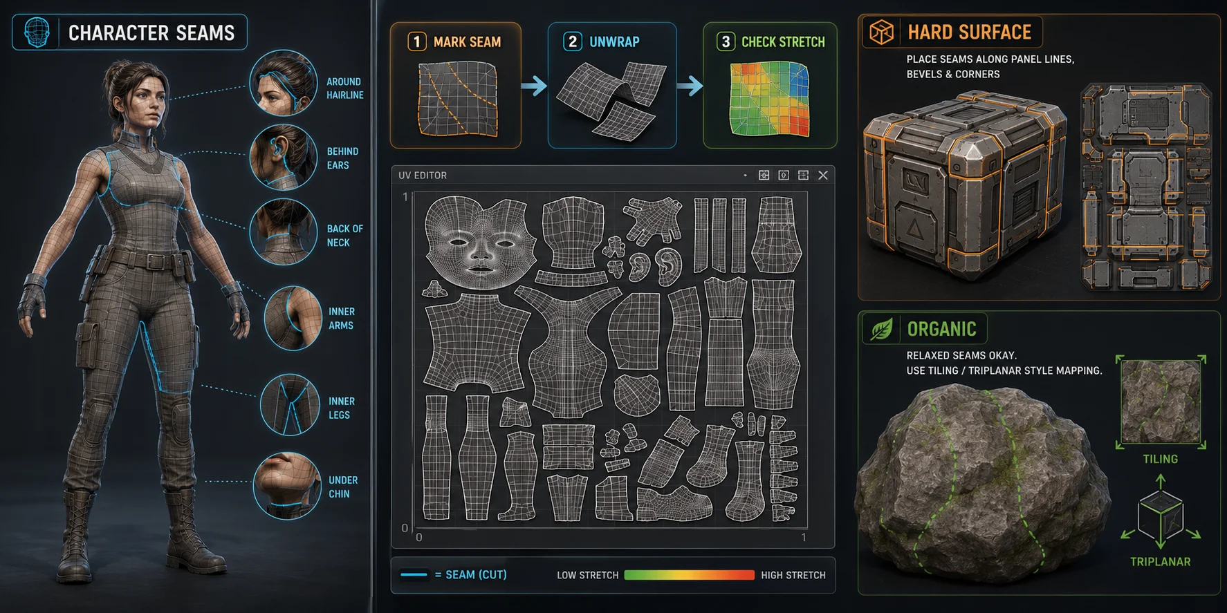 what is uv unwrapping what are uv seams and where should you place them
