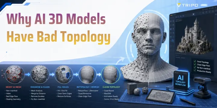 why ai 3d models have bad topology tdk