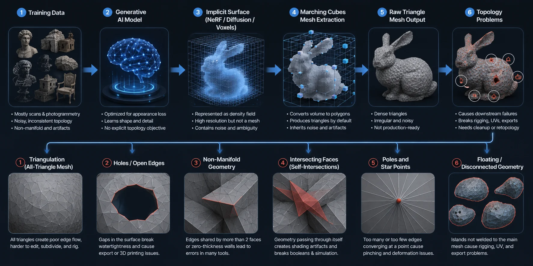 why ai 3d models have bad topology why ai generates bad topology the root causes