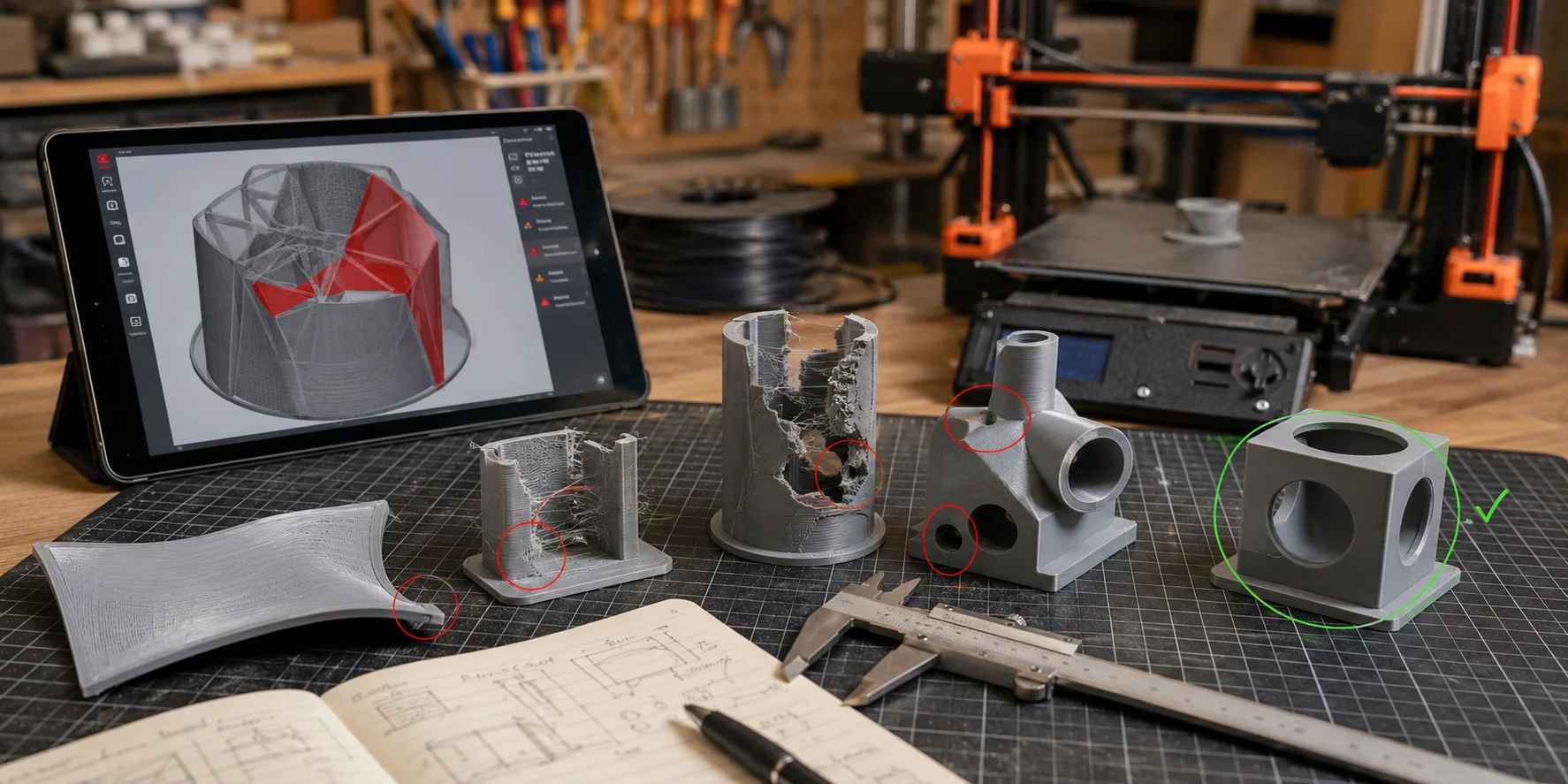 common 3d modeling errors causing print failures