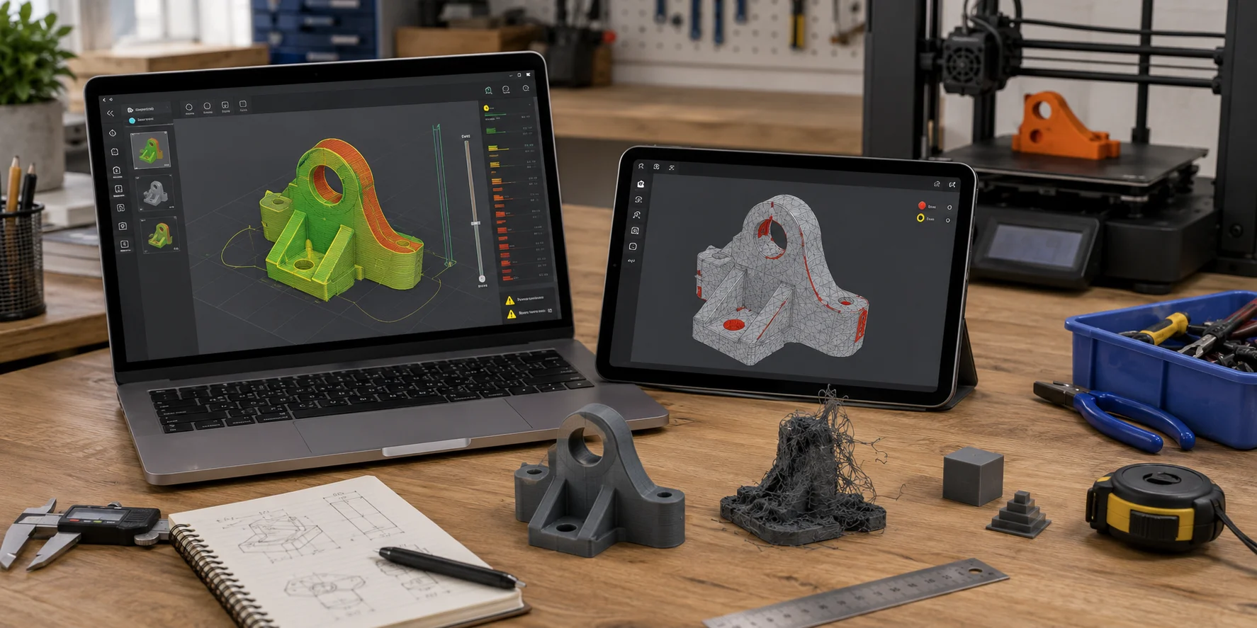 slicer and mesh analysis check for 3d model