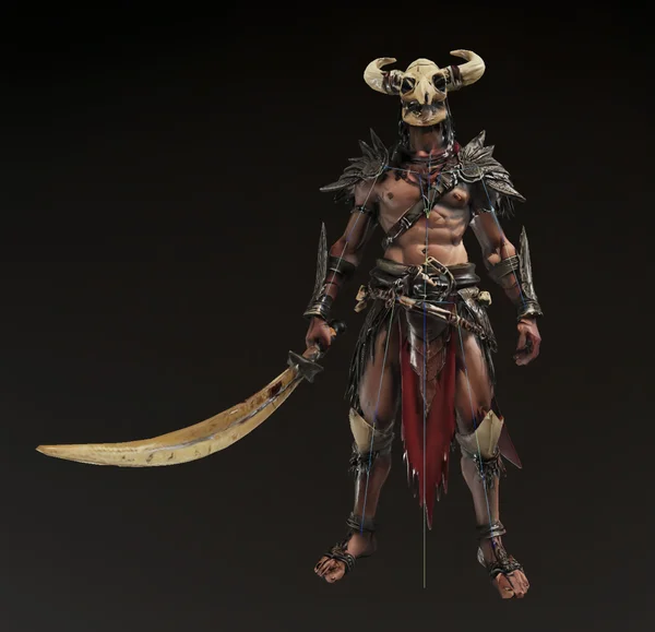 Silent armored executioner with glowing chest sigils, helmet releasing smoke veil, floating slightly above ground, wielding twin-chain blades.
