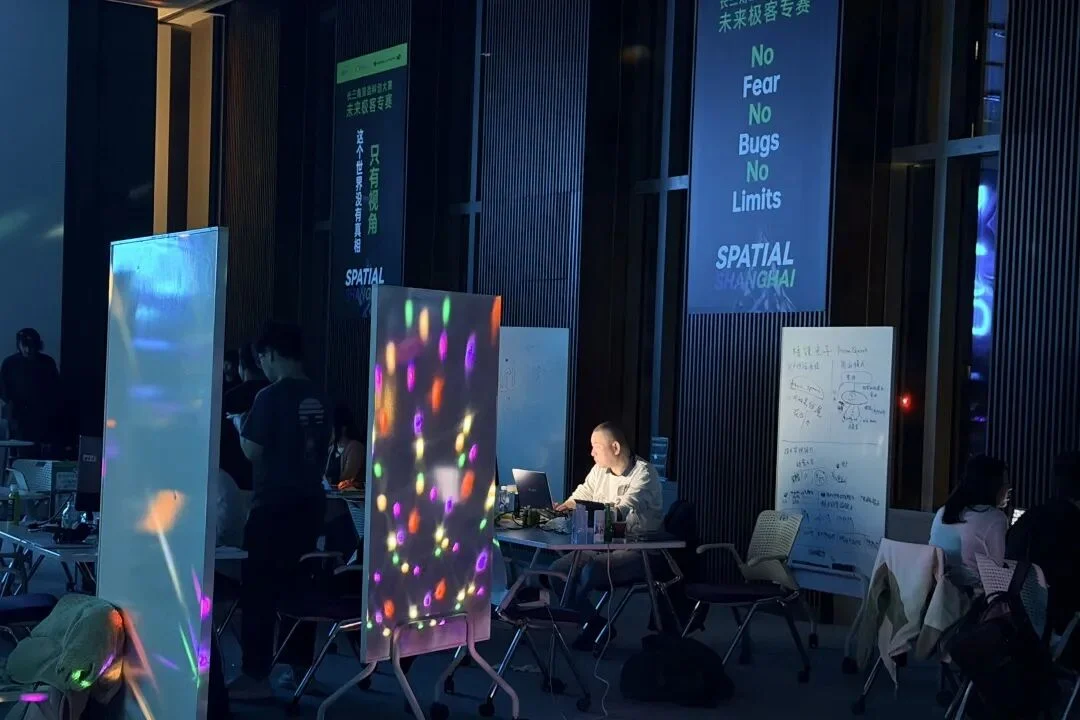 Teams building interactive prototypes during the 24-hour hackathon